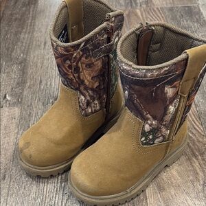 Kids' Camouflage Brown Boots